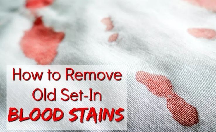 cleaning blood stains from household items